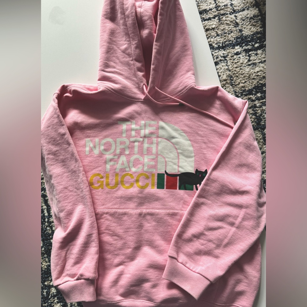Gucci x North face hoodie “pink”